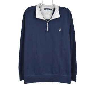 Nautica Quarter Zip - Navy Blue XL